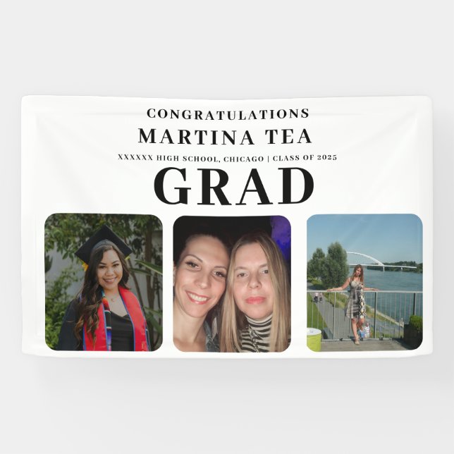 Photo Collage  Welcome Graduation Banner (Horizontal)