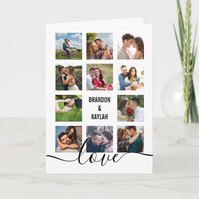 Photo Collage White Wedding Program (Front)