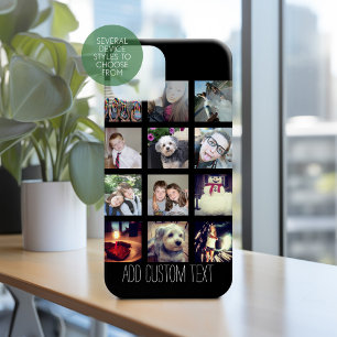 Photo Collage with Black Background iPhone 15 Case