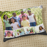 Photo Collage with Custom Family Name Year & Event Decorative Cushion<br><div class="desc">Personalise this cheerful accent pillow with your favourite family photos of a reunion, vacation or other occasion. The template is set up ready for you to add up to 5 photos and your family name, as well as the event and the year (if applicable). The main photo will be used...</div>