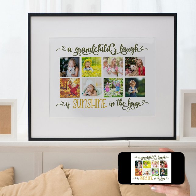 Photo Collage with Grandchild Quote Poster (Creator Uploaded)