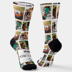 Photo Collage World's Greatest Dad Socks
