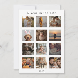 Photo Collage Year Review - Christmas New Year Holiday Card