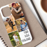 Photo Collage You are The One Romantic Quote White iPhone 12 Pro Max Case<br><div class="desc">Romantic photo Phone case for iphone 12 pro max and many other models, personalised with 4 of your favourite photos. The wording reads "You are The One" modern oversized print and casual script typography. The photo template is set up ready for you to add your photos, working clockwise from top...</div>