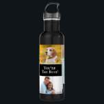 Photo collage You're the best Modern Simple Custom 710 Ml Water Bottle<br><div class="desc">Celebrate someone special with this modern, simple 4-photo collage custom water bottle, featuring the heartfelt message "You're the Best." Personalise this sleek and functional water bottle with your favourite photos, making it a perfect gift for any occasion—whether it's for a birthday, or a thoughtful just because gift. The stylish design...</div>