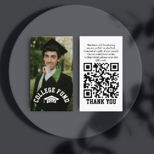 Photo College Fund QR Code Graduation Insert