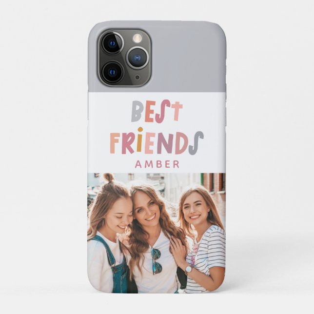 Photo colourful fun typography best friends Case-Mate iPhone case (Back)