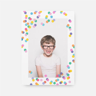 Photo Confetti Kids Birthday Party Invitation