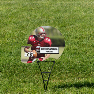 Photo Congratulations Sign For Football Players