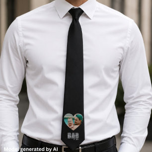 Photo Coolest Dad Est. Custom Year - Dad Gift Tie