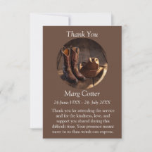 Photo Country Memorial Card | Personalised Card 