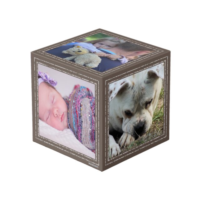 Photo Cube - Mocha Frames - HAMbWG (Front Angled)