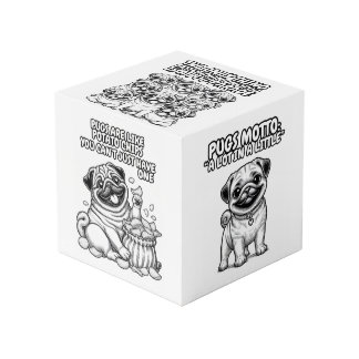 Photo Cube with lots of pugs and quotes