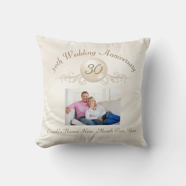 Photo Custom, 30th Wedding Anniversary Presents Cushion (Front)