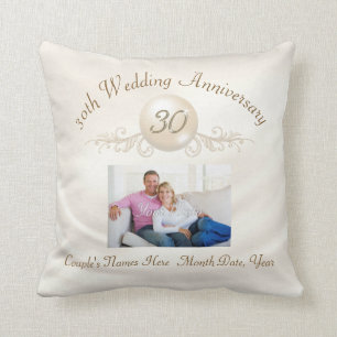 Photo Custom, 30th Wedding Anniversary Presents Cushion