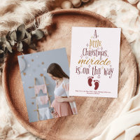 Photo Custom Christmas Pregnancy Announcement
