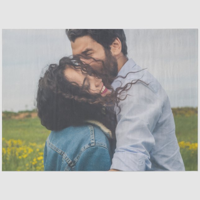 Photo Custom Personalised Couple Tissue Paper (Front)