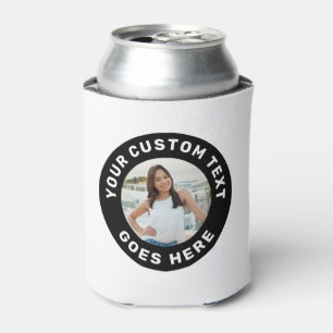 Photo & Custom Text Personalized Party Can Cooler
