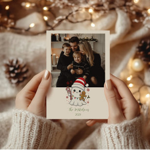 Photo Cute Ghost Christmas Holiday Card