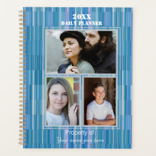 Photo Daily Planner Aqua Blue HAMbyWG