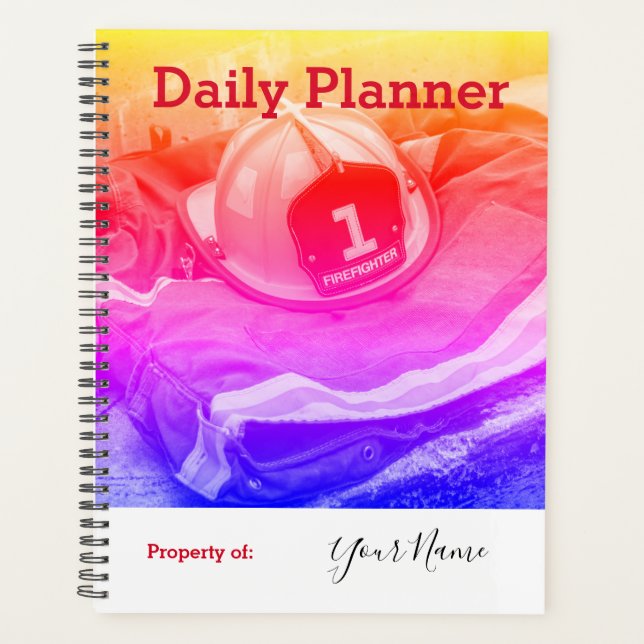 Photo Daily Planner Firefighter - HAMbWG (Front)
