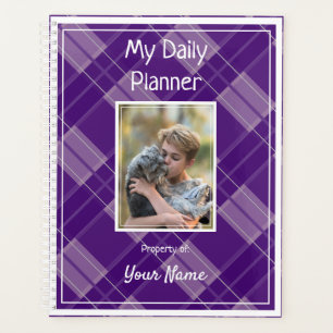 Photo Daily Planner Plaid Any Colour HAMbyWG