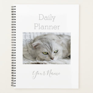 Photo Daily Planner White Cat - HAMbWG