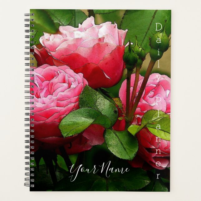 Photo Daily Planner with Full Colour Photo - HAMbW (Front)
