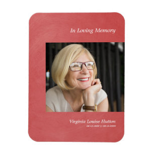 Photo Dear One Memory Light Red Faux Metal Effect Magnet