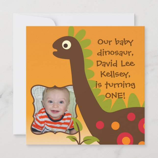 Photo Dino-Riffic Dinosaur Birthday Invitations (Front)