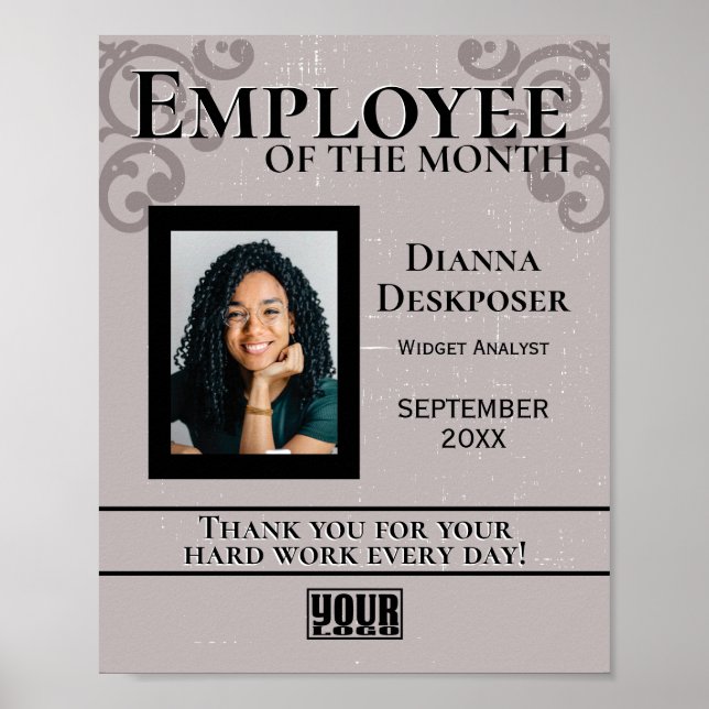 Photo display employee of the month or download poster (Front)
