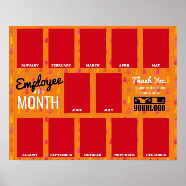 Photo display employee of the month recognition po poster (Front)