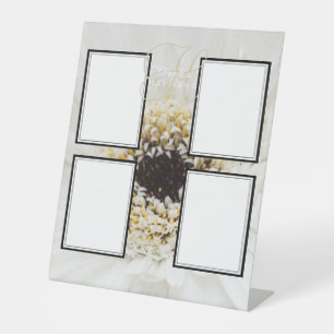 Photo Display - HAMbyWG - White Daisy Pedestal Sign