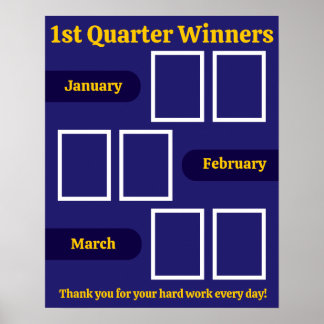 Photo display quarterly top performers sales poster
