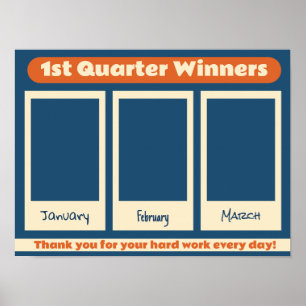 Photo display quarterly top performers sales poster