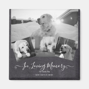 PHOTO Dog Memorial Gift- Pet Loss Keepsake Collage Magnet