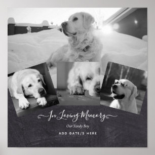 PHOTO Dog Memorial Gift- Pet Loss Keepsake Collage Poster