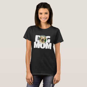 Photo Dog Mum White Typography T-Shirt