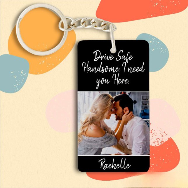 Photo Drive Safe Gift to Husband Or Boyfriend Key Ring (Creator Uploaded)