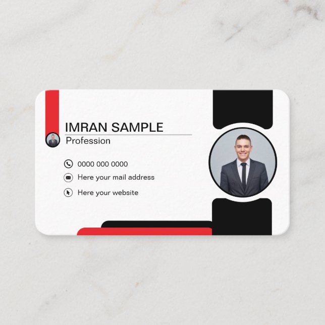 photo edating Business Card (Front)