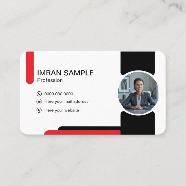 photo edating Business Card (Front)