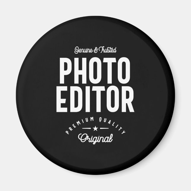 Photo Editor Job Title Gift Magnet (Front)