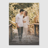 Photo Elegant Calligraphy Wedding Save the Date