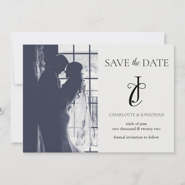 Photo Elegant Classic Wedding Save The Date (Front)