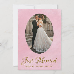 Photo Elegant Just Married Wedding Announcement