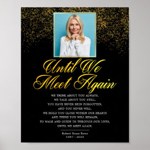 Photo Elegant Memorial Funeral Poem Sign