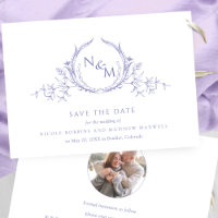 Photo, Elegant Purple Monogram Wedding