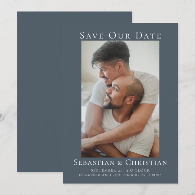 Photo Elegant Save The Date Wedding (Front/Back)