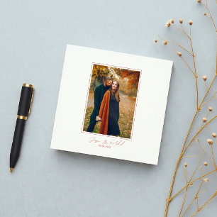 Photo Elegant Script Boho Wedding Welcome Sign Guest Book