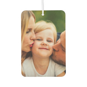 Photo Elegant Script Family Name Car Air Freshener